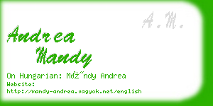 andrea mandy business card